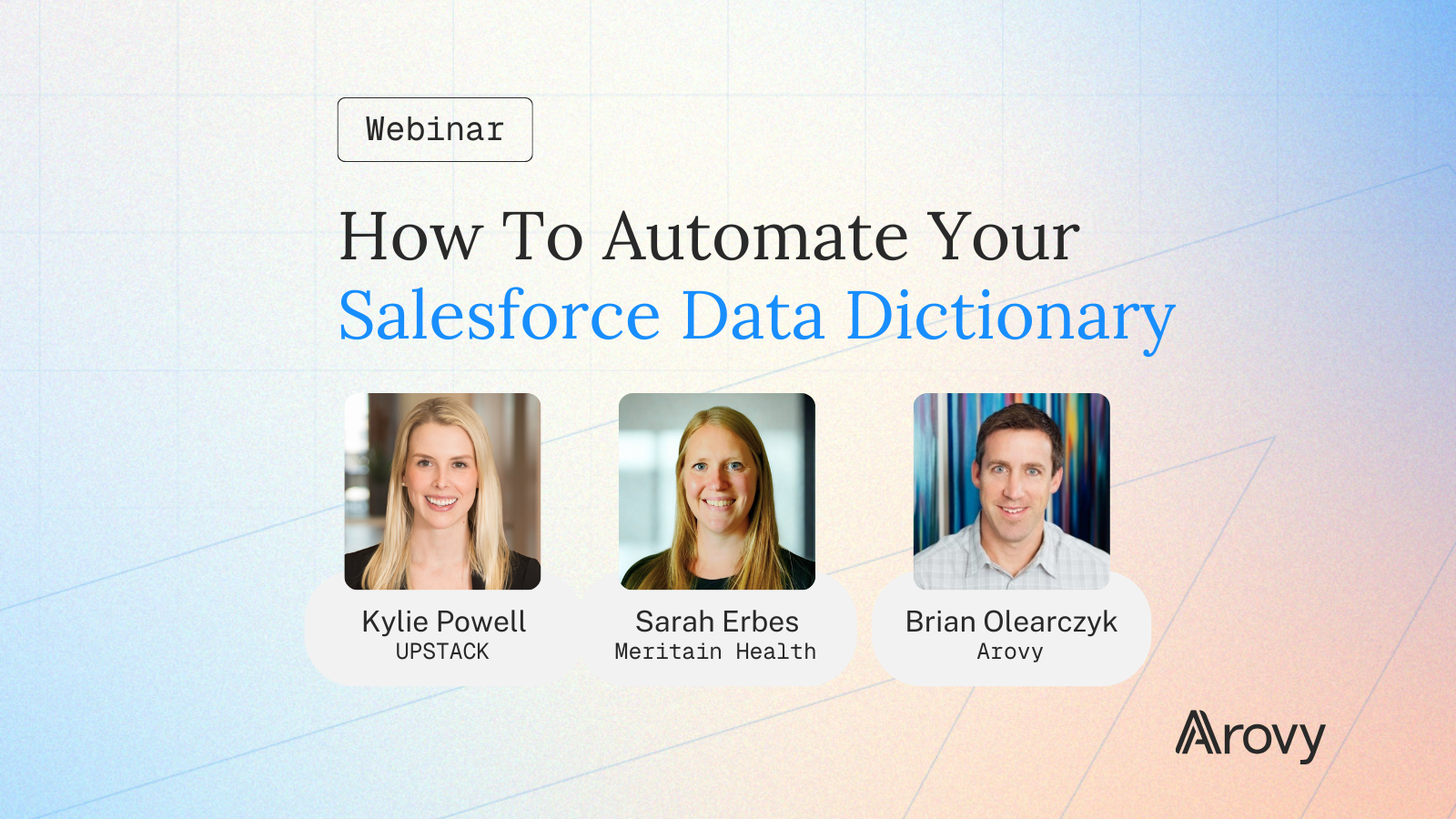 Webinar | How Arovy Customers Automate their Salesforce Data Dictionary